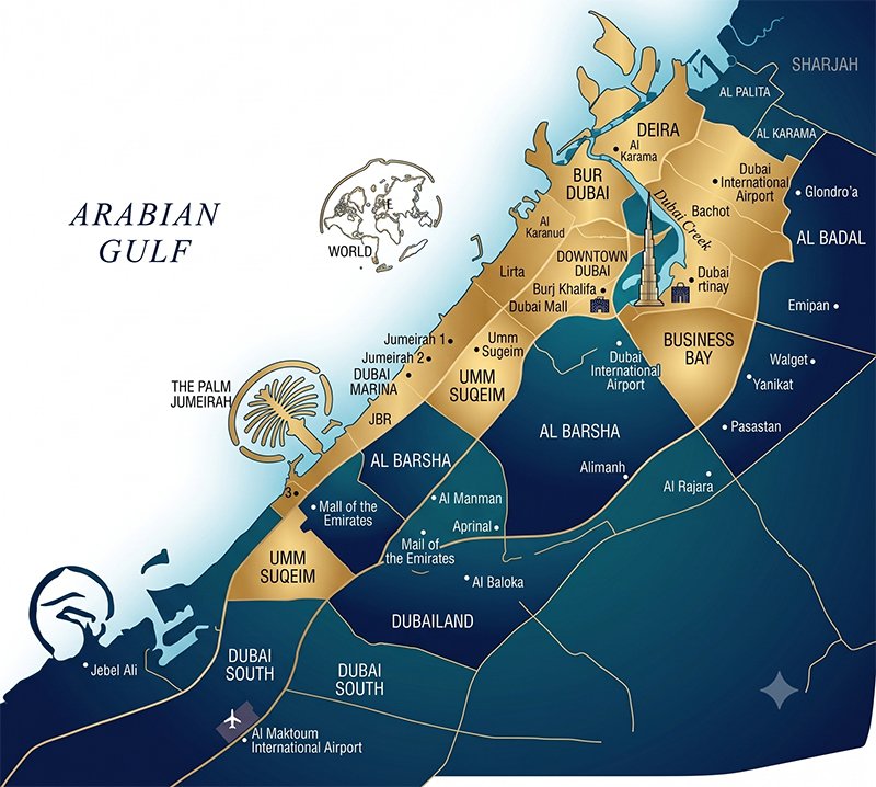 Map of Dubai